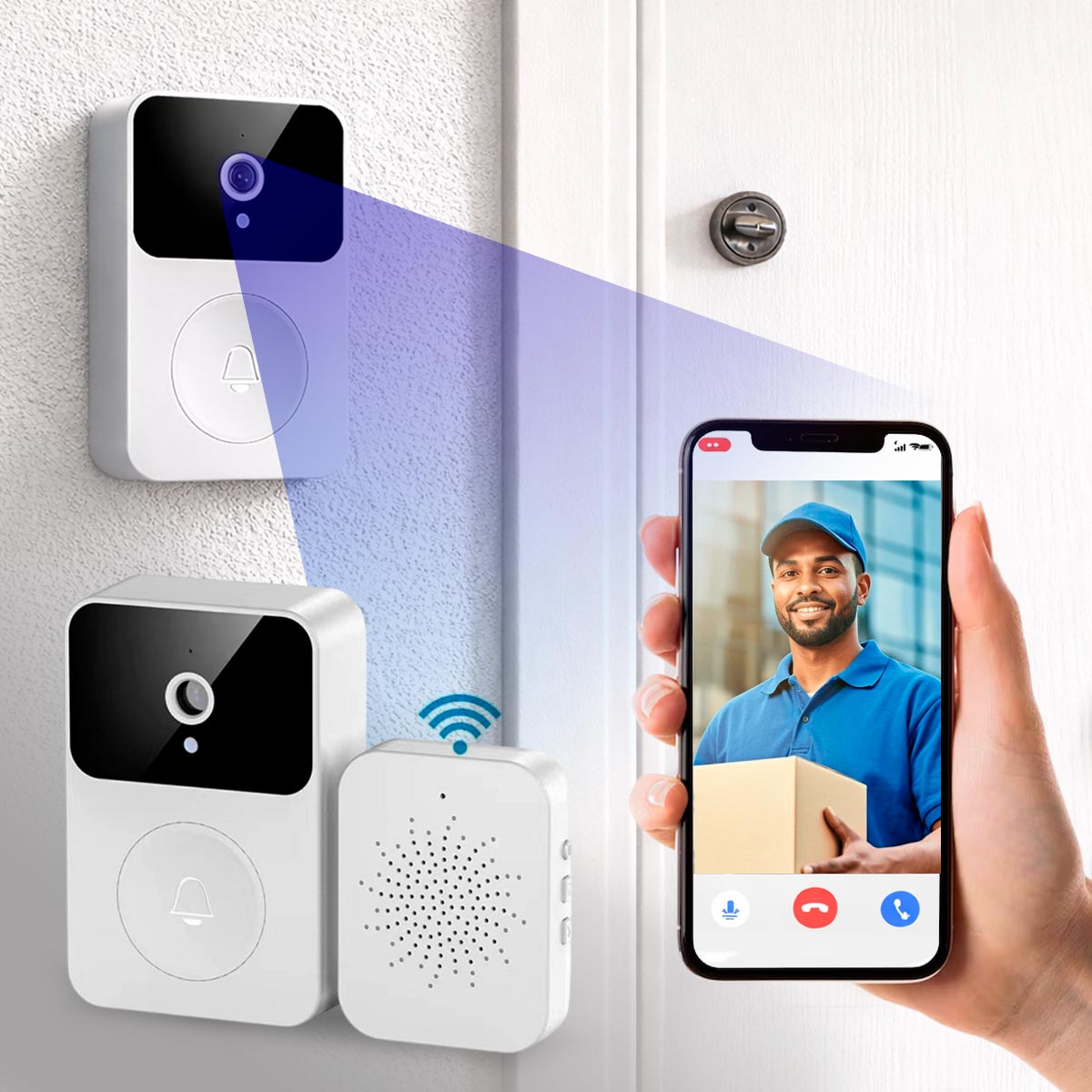 Timbre Inteligente WiFi con Cámara X9